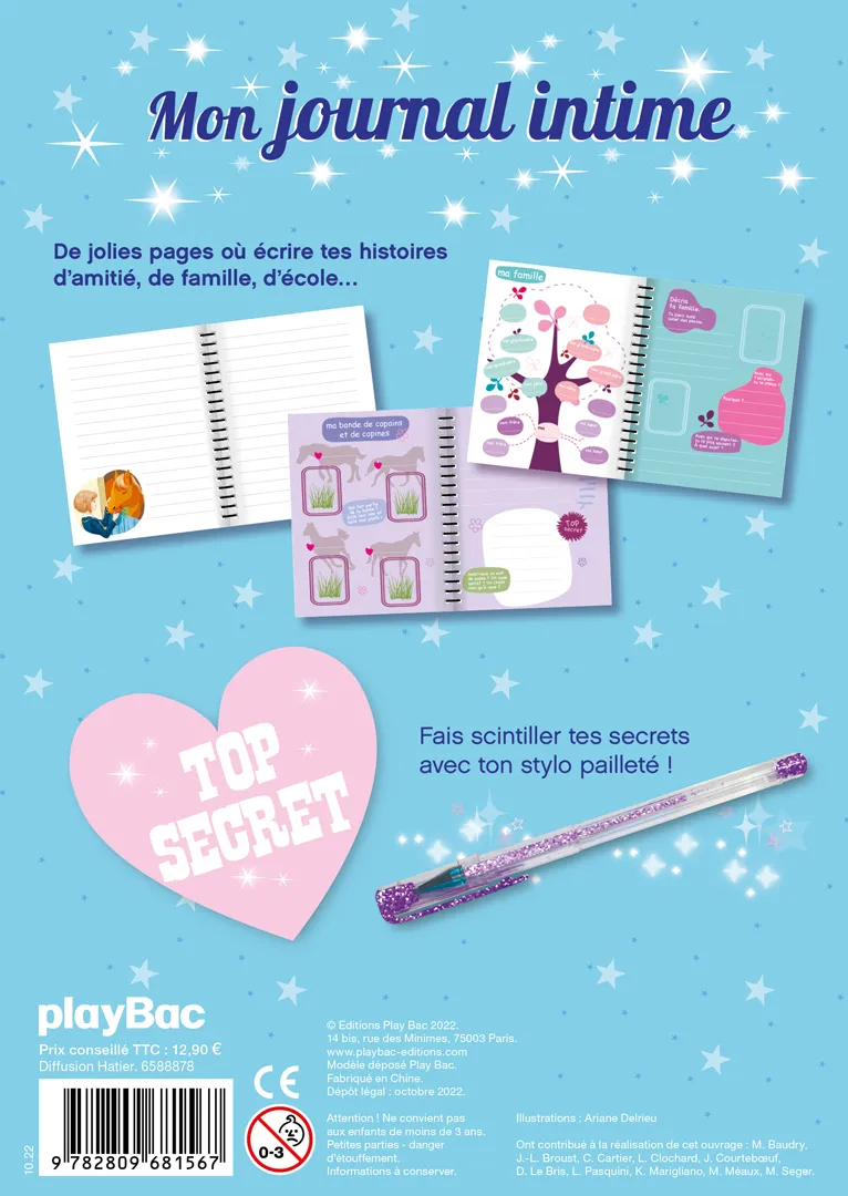Frigobloc Galop des étoiles journal intime cadenas 6-10 ans
