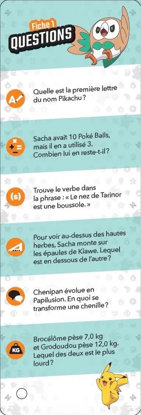 Les Incollables Je rentre en CE1 cahier quiz Pokémon CP