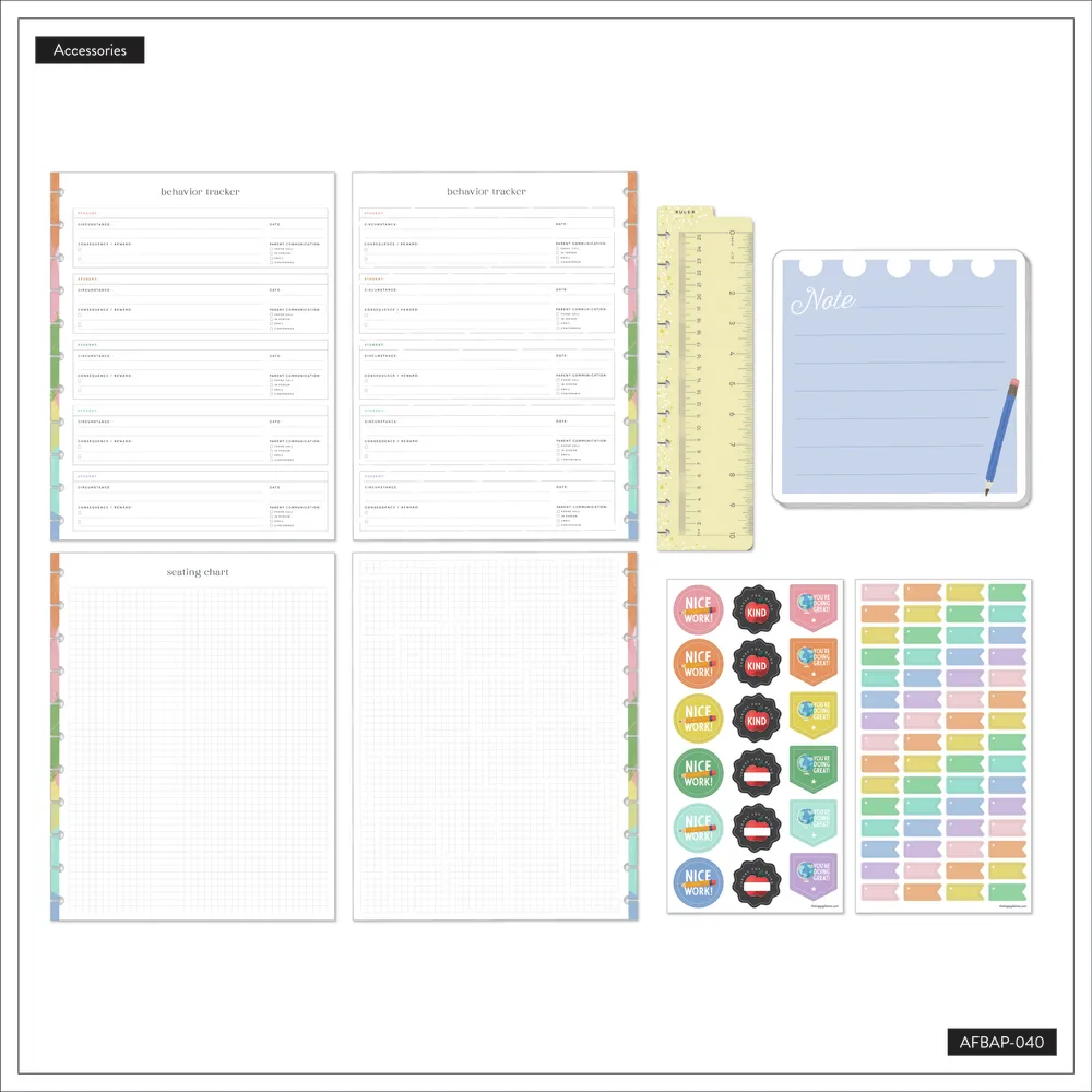 Happy Planner Teacher pack Big plans de classe comportement