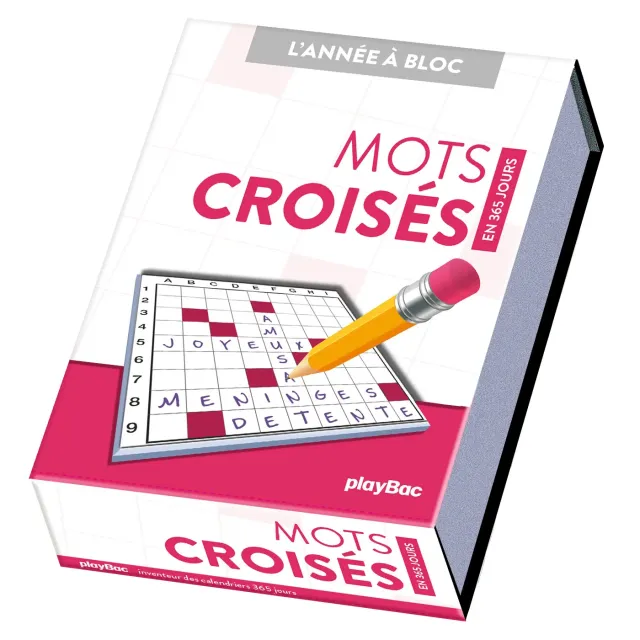 Frigobloc Mots croisés 365 jours calendrier à bloc jeux