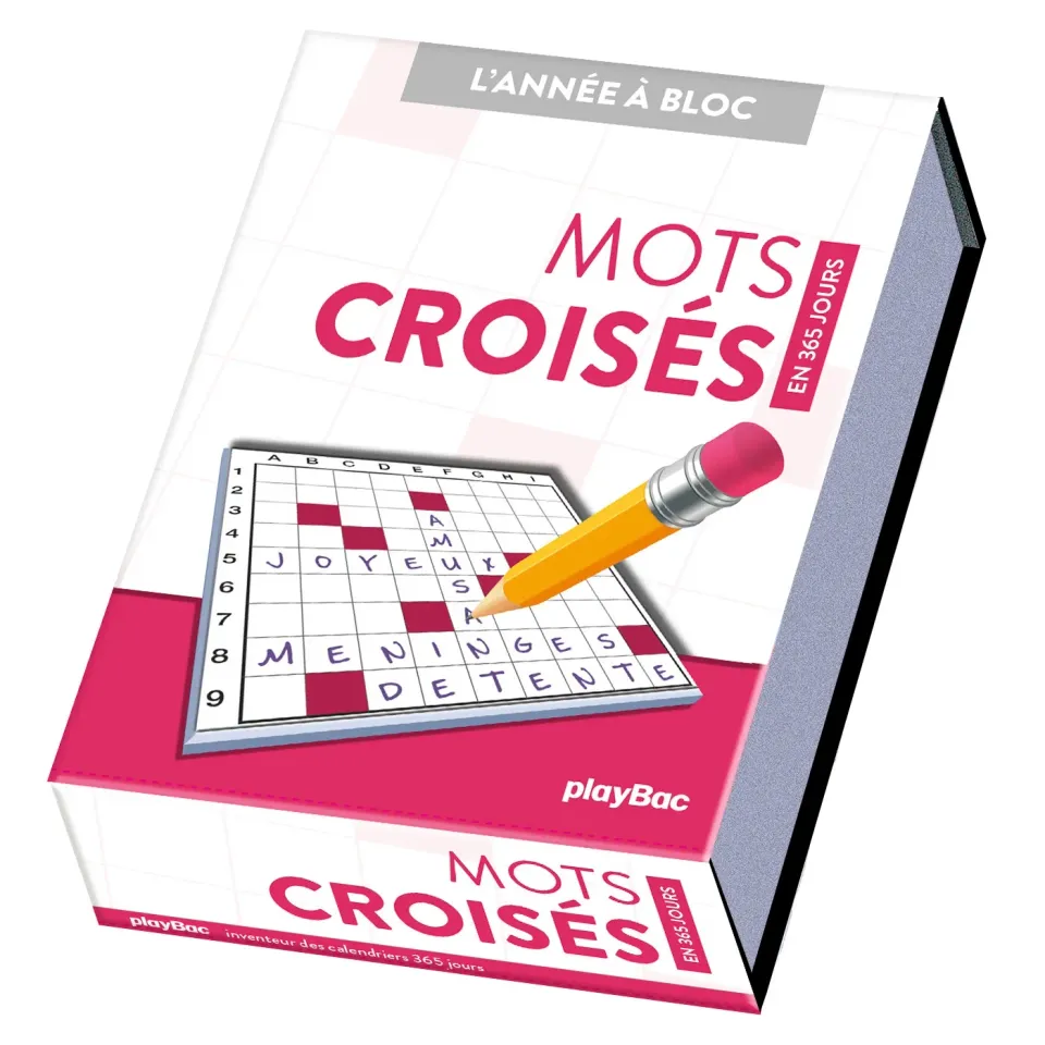 Frigobloc Mots croisés 365 jours calendrier à bloc jeux