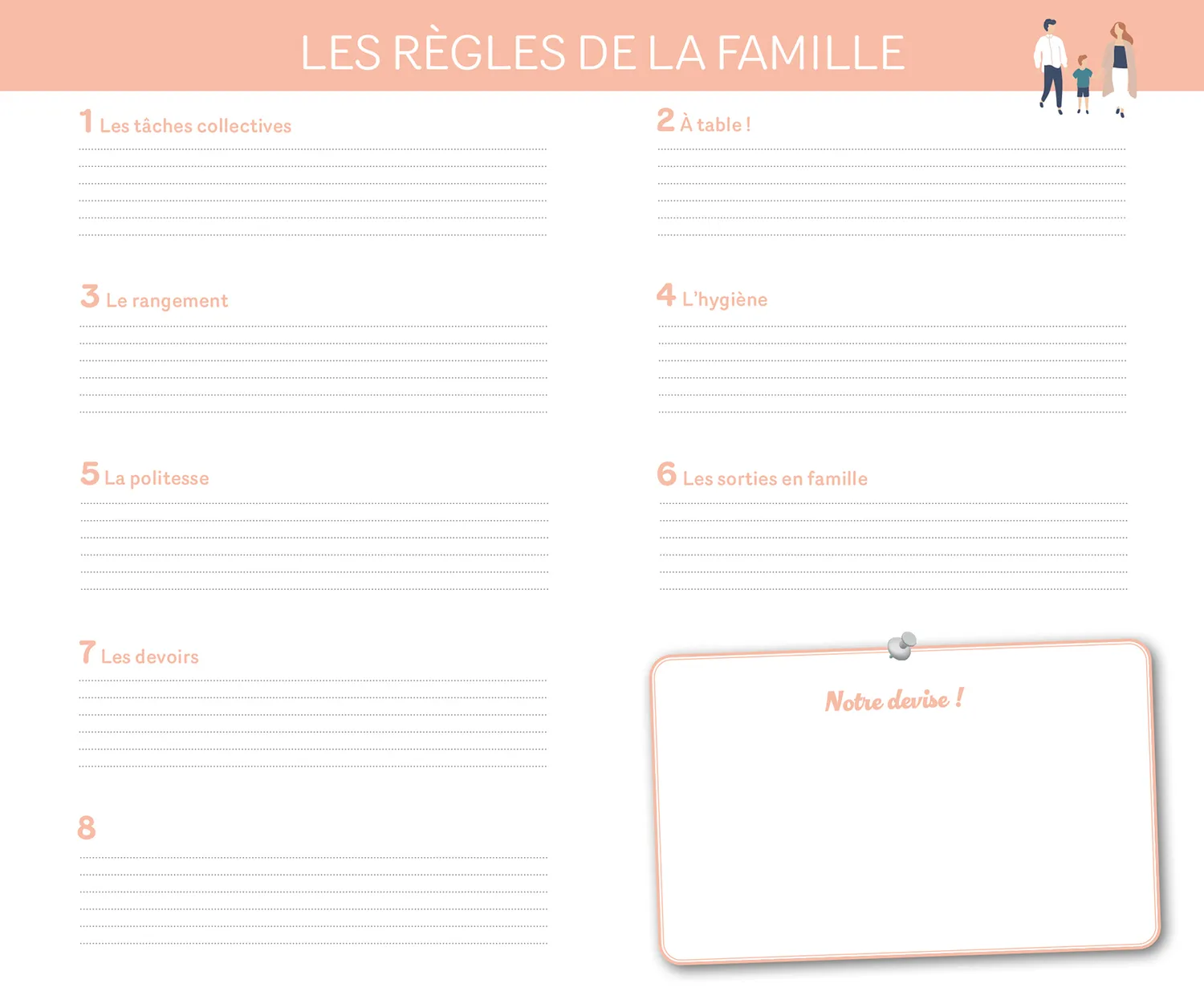 Frigobloc Hebdomadaire Maison Zen 2027 calendrier familial aimanté