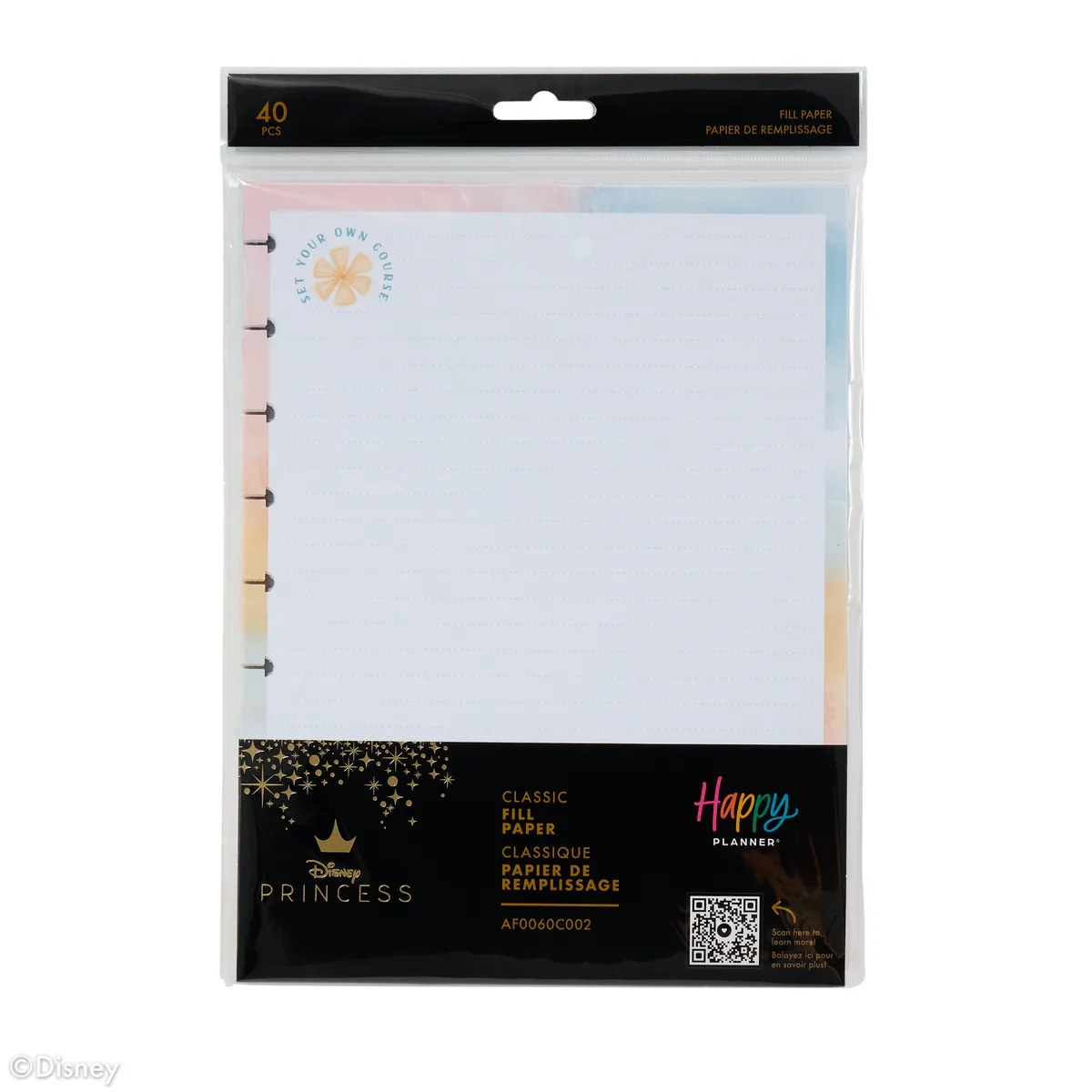 Happy Planner Disney Moana recharge papier classic 40 feuilles