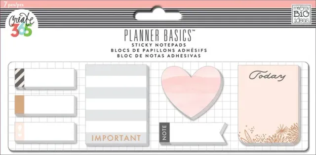 Happy Planner Sticky Notes pense-bêtes rose gold