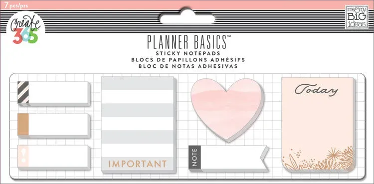 Happy Planner Sticky Notes pense-bêtes rose gold
