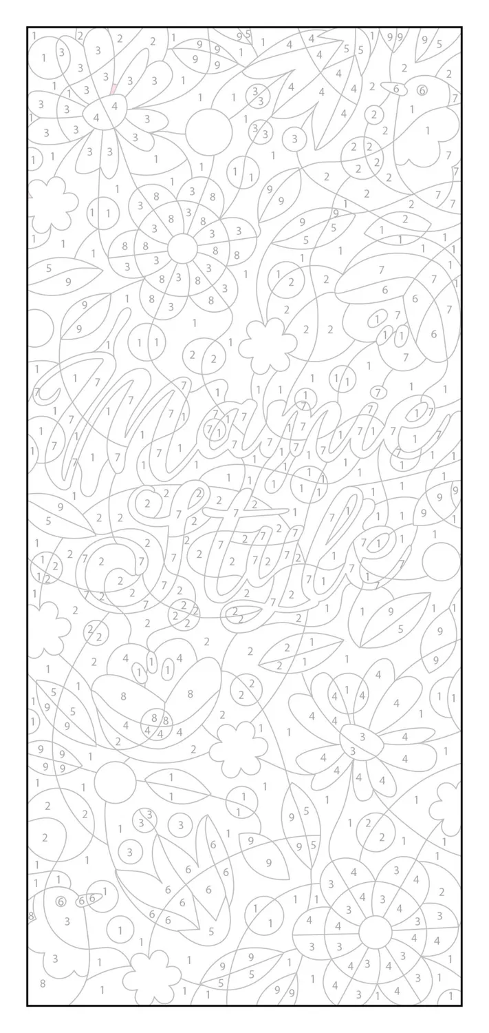 Mamie marque-pages XXL coloriages mystères 20 motifs cadeau