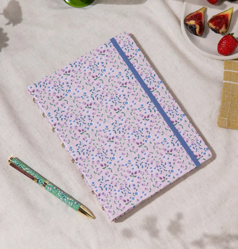 Filofax Meadow A5 carnet ligné rose rechargeable