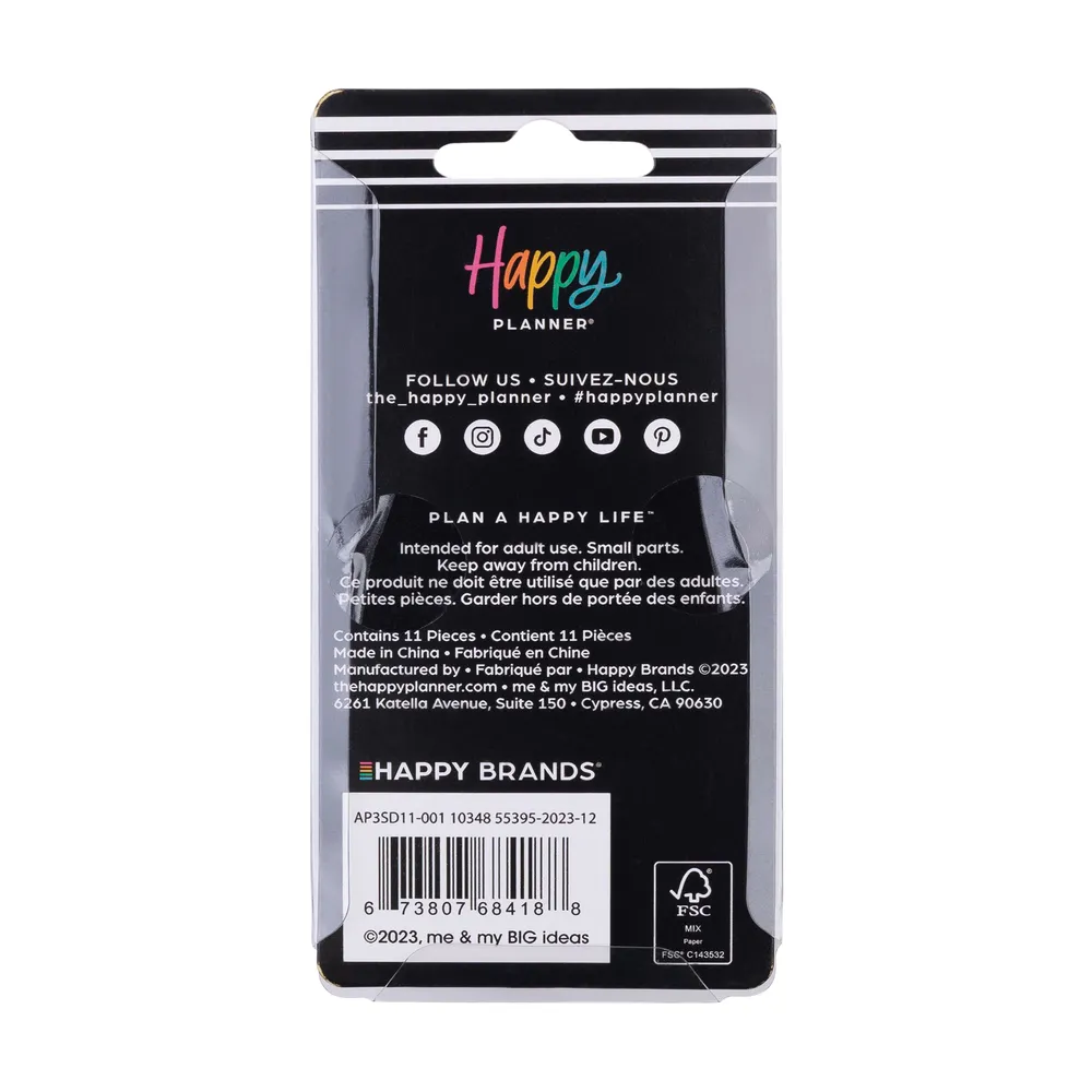 Happy Planner Glossy Tortoise disques expander x11
