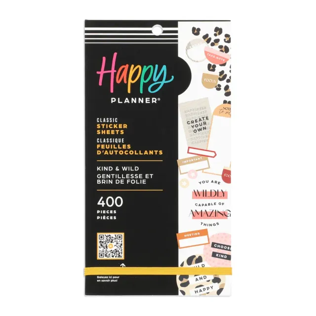 Happy Planner Kind & Wild stickers déco 400 motifs animaliers