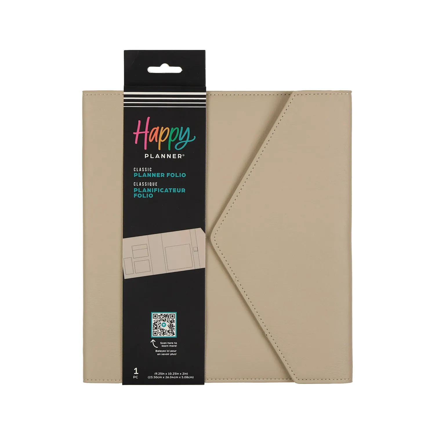 Happy Planner Deluxe Taupe housse agenda Classic simili cuir