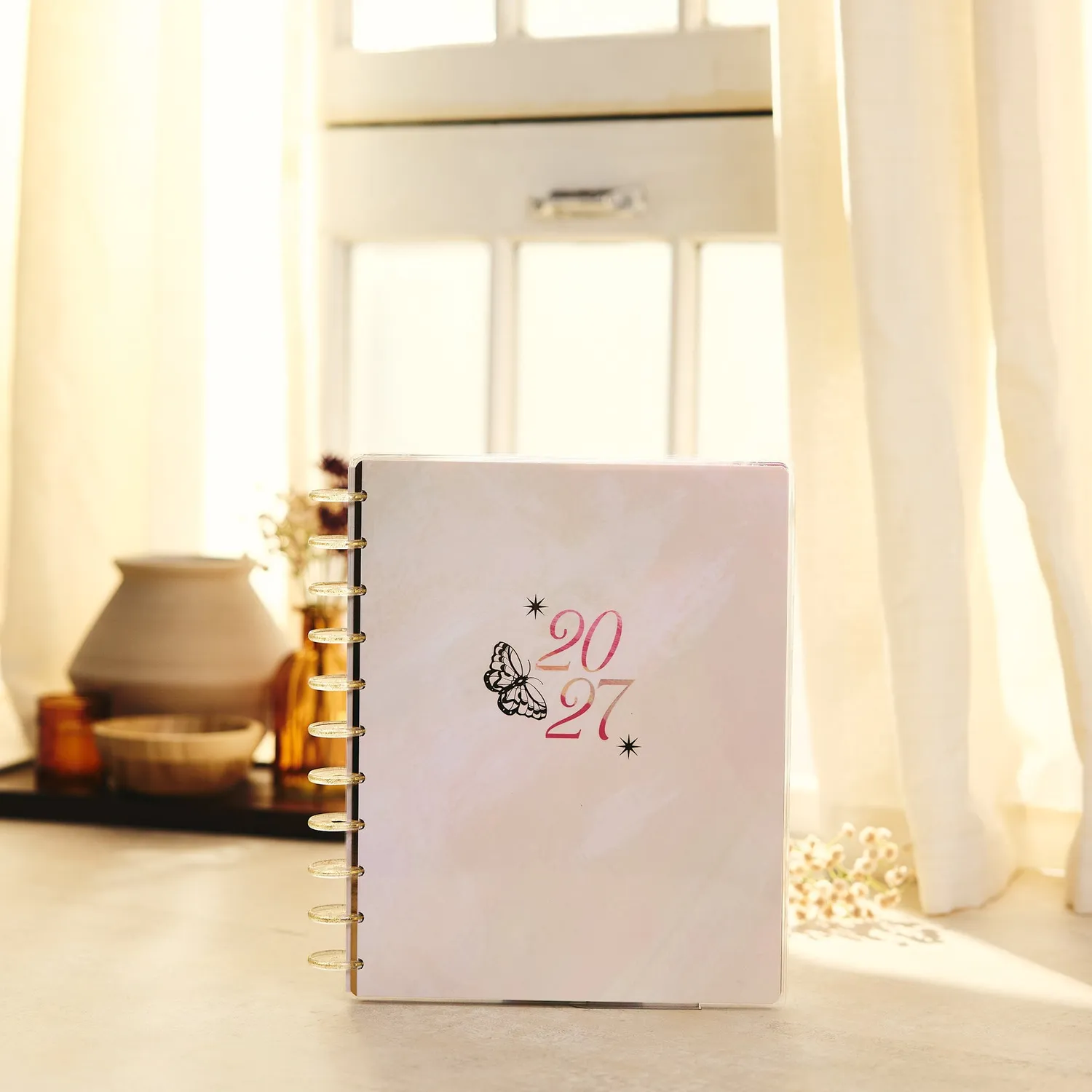Happy Planner Abstract Autumn agenda 2027 Big horizontal