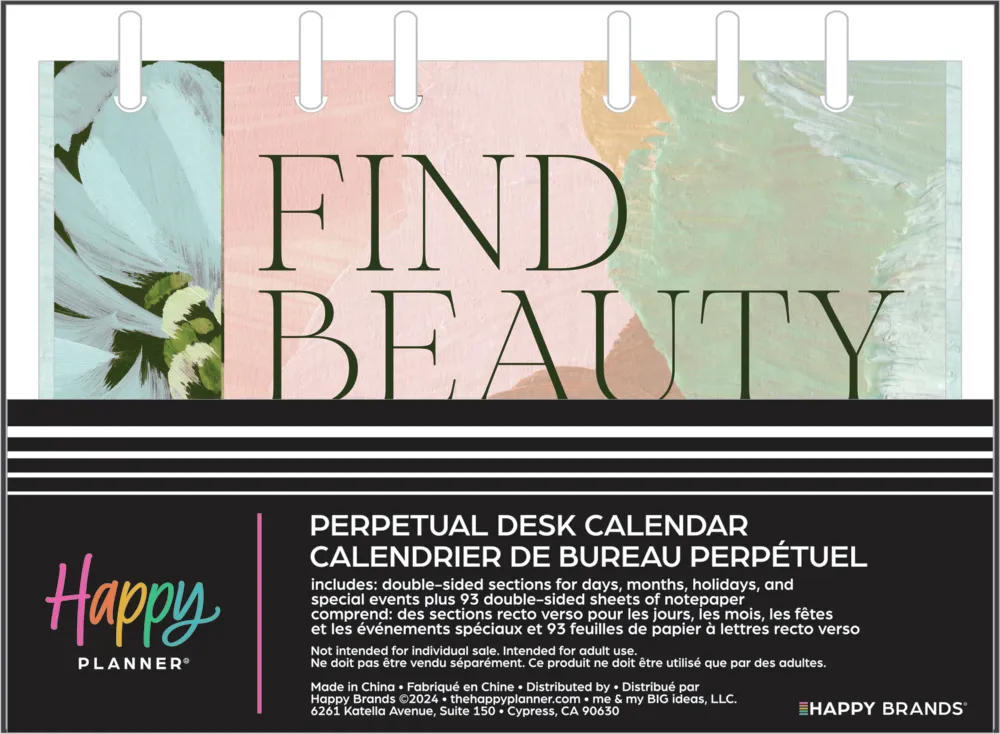 Me & my big ideas Brushstroke Florals calendrier chevalet