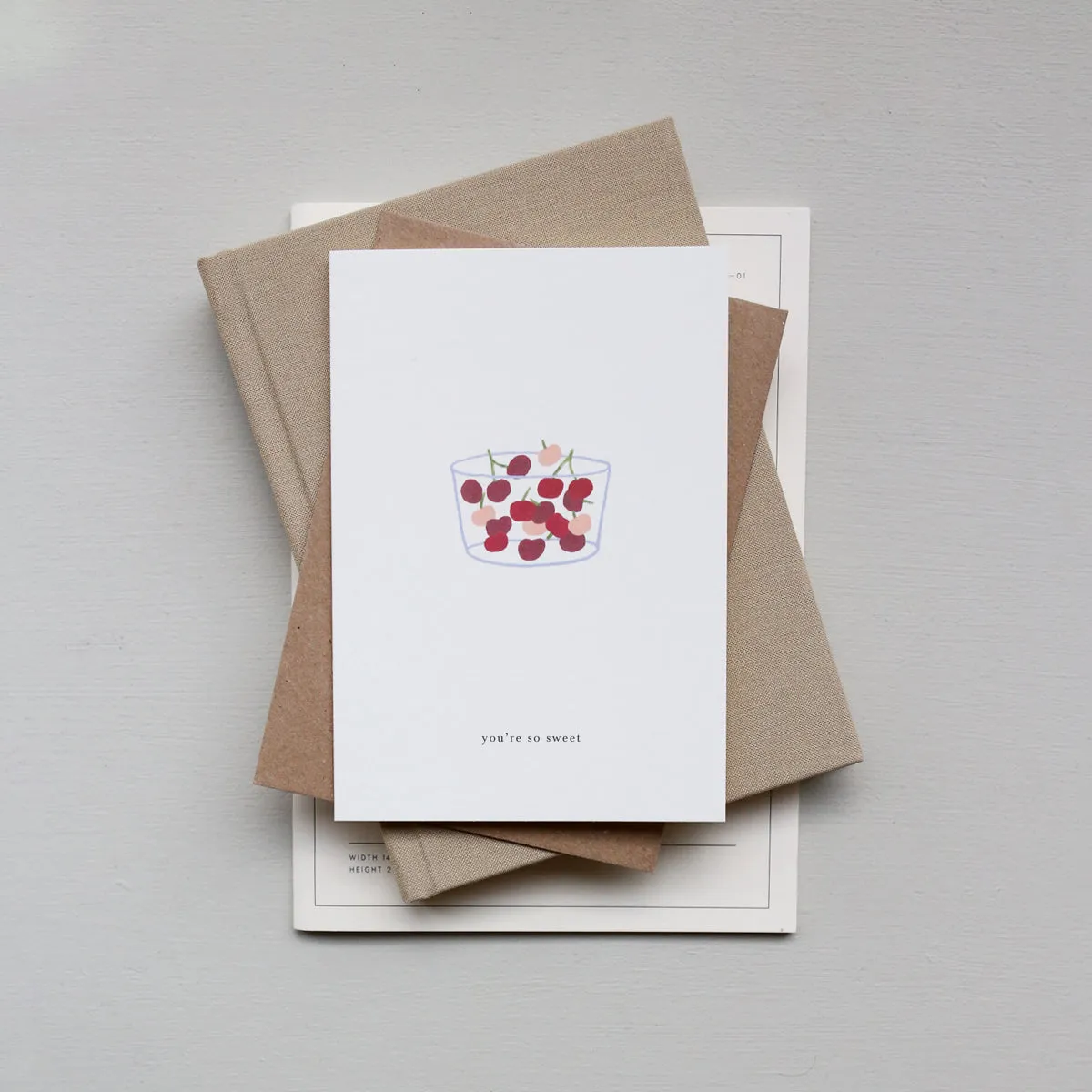 Kartotek Cherries carte de vœux cerises douceur