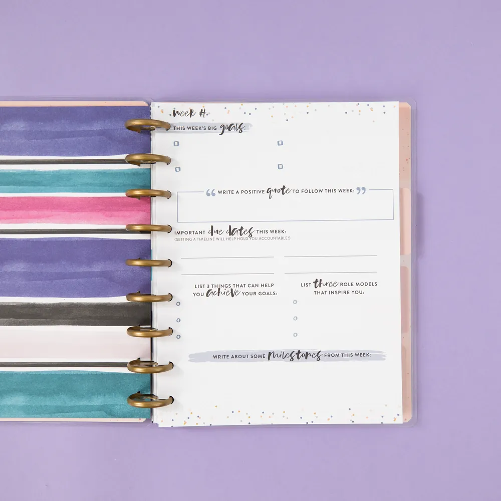 Happy Planner Go After Your Dreams journal guidé objectifs 80 pages
