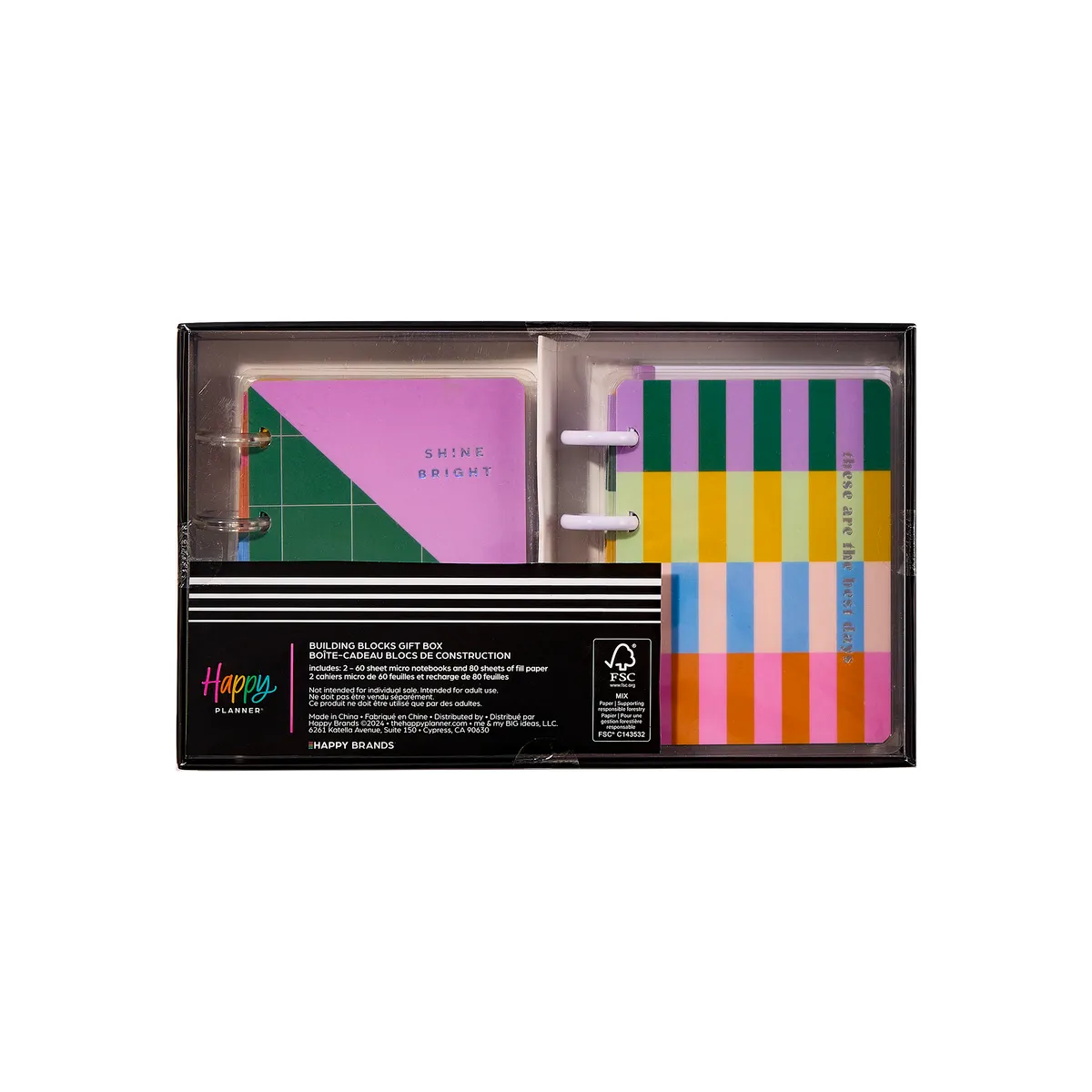 Happy Planner Building Blocks Micro coffret 2 carnets cadeau