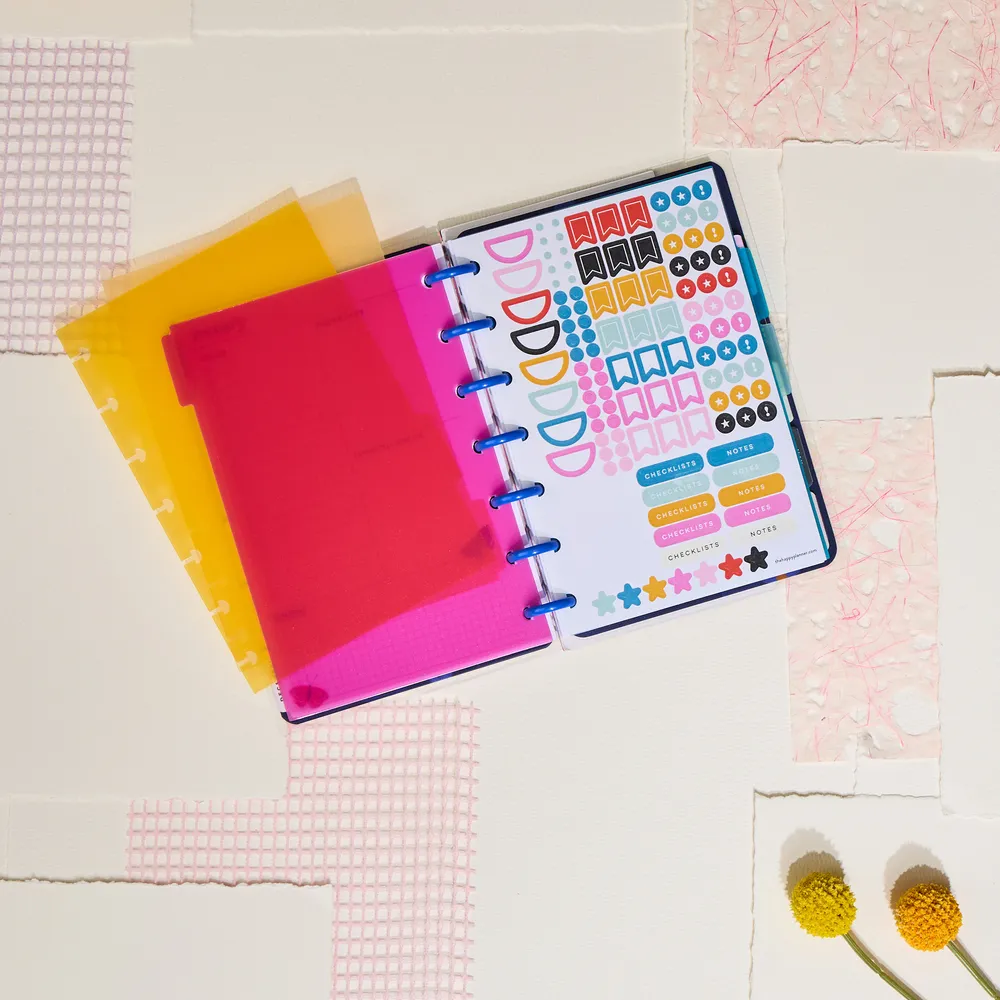 Happy Planner Happy Brights Mini intercalaires plastique 6 pièces couleur
