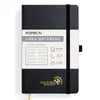 Poprun CH127L carnet ligné A5 noir rigide papier épais