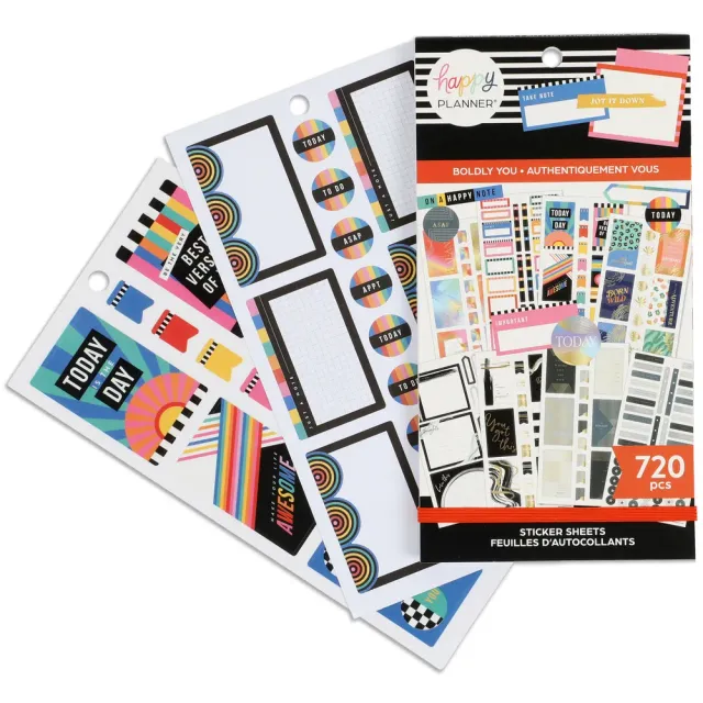 Happy Planner Boldly You stickers Classic 720 motivation
