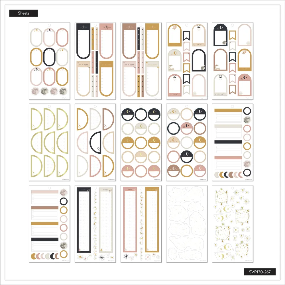 Happy Planner Star Lover stickers 629 pièces céleste