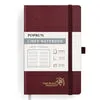 Poprun CH127L carnet ligné A5 rigide bordeaux 128 pages