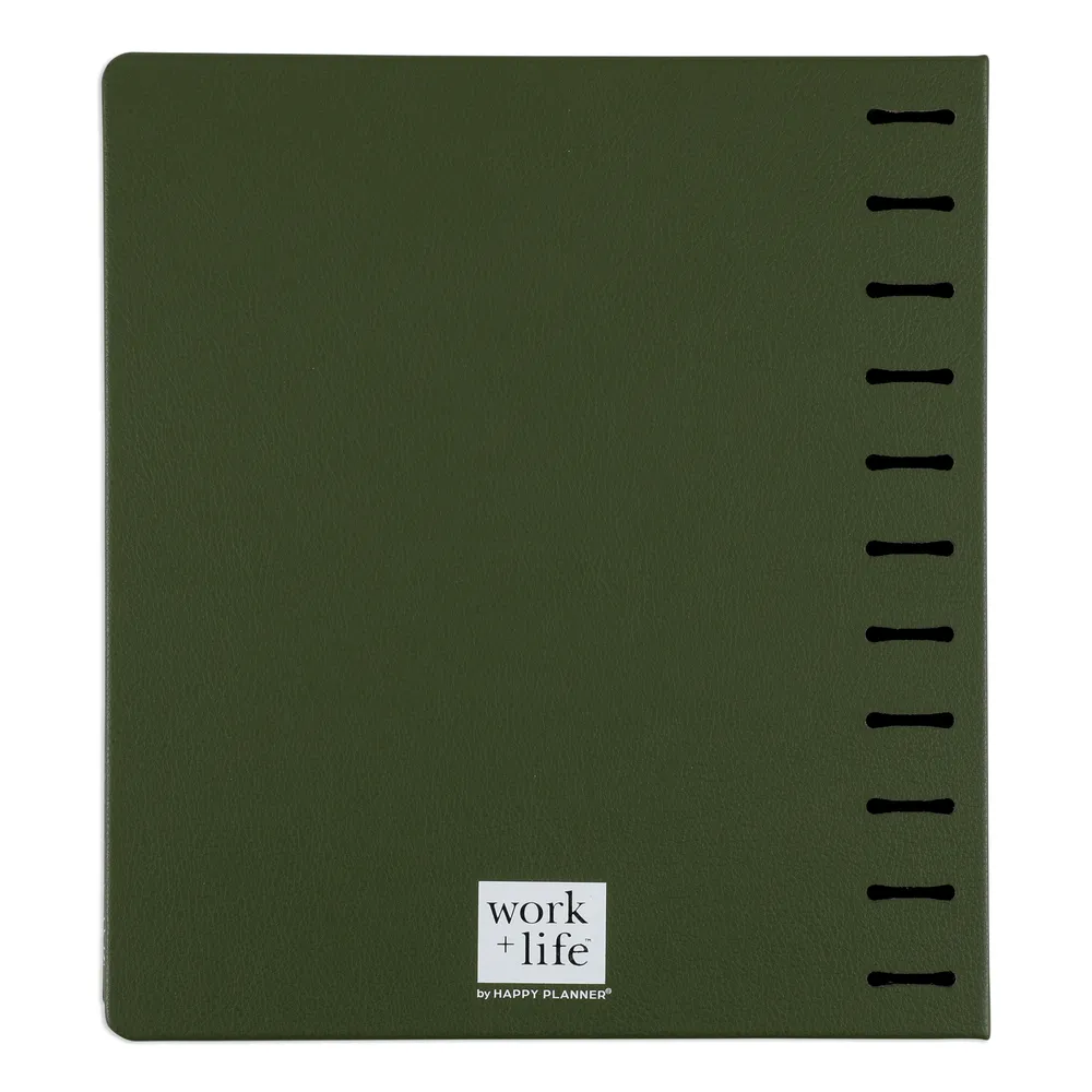 Happy Planner Work Life Ivy Rose Deluxe couverture planner Big vert sauge