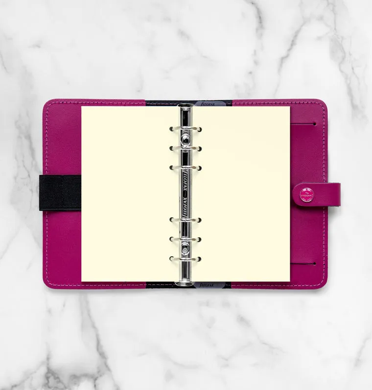 Filofax feuilles unies crème Personal 30 feuilles