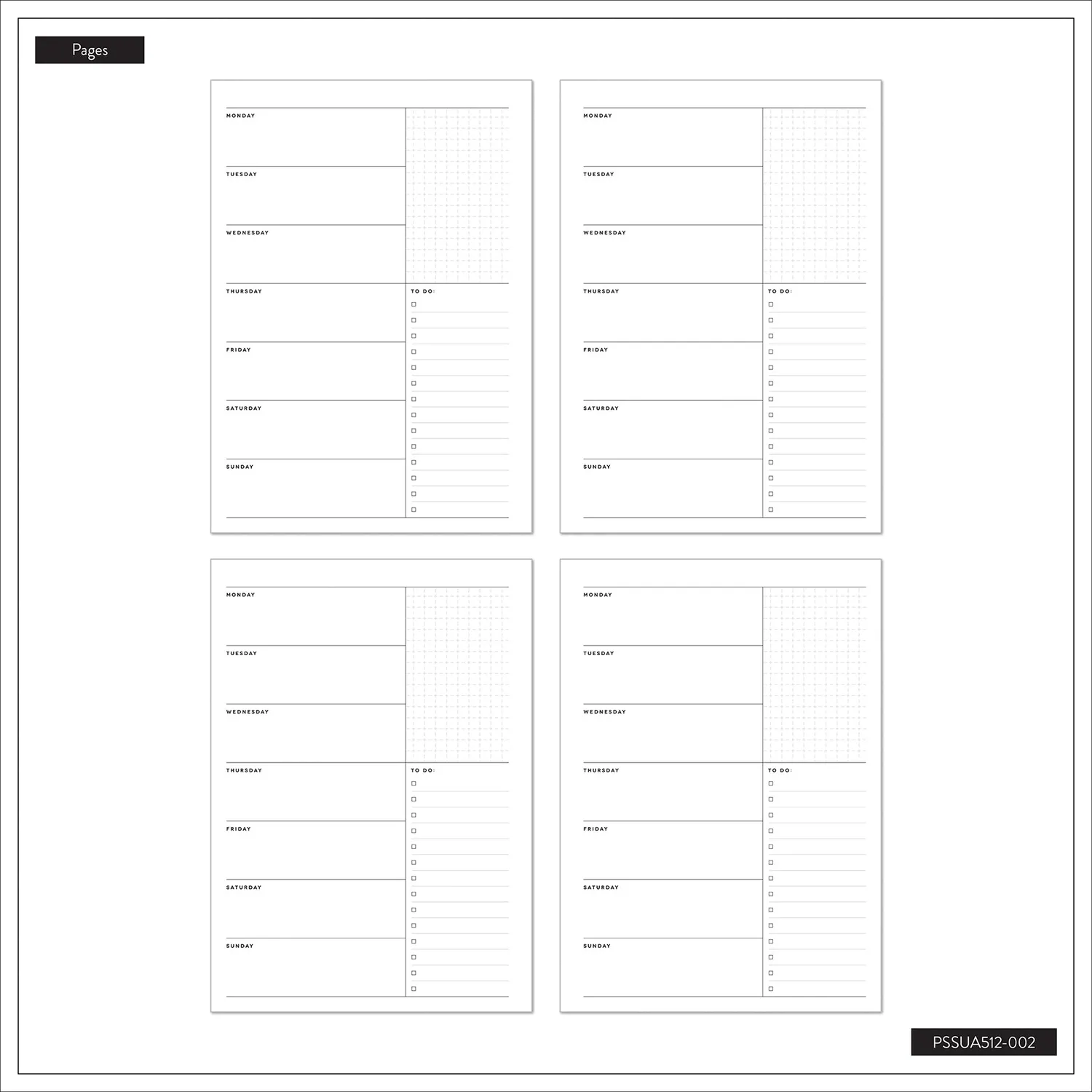 Happy Planner Modern Tones Folio recharge A5 12 mois non datée