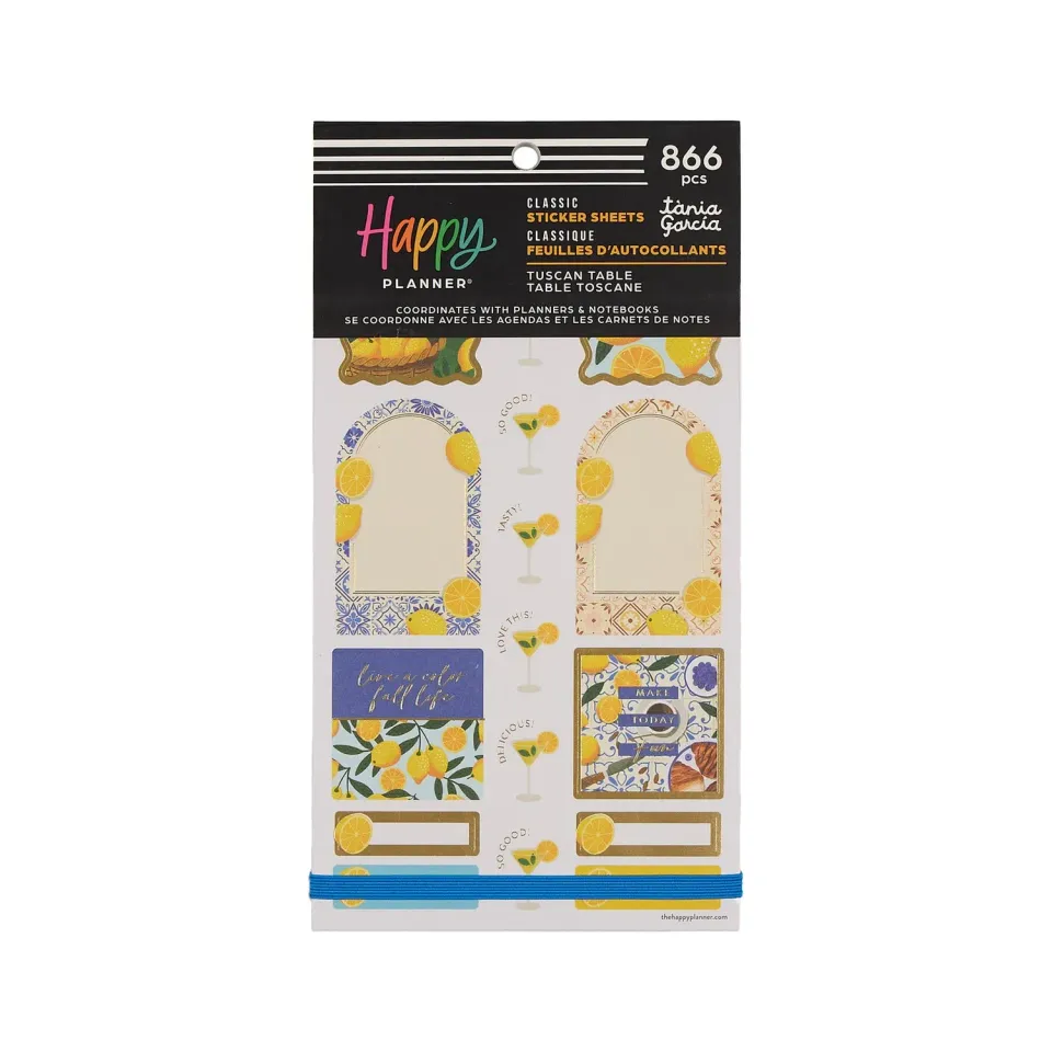 Me & my big ideas Tuscan Table Meal Planning stickers 866 pièces classique