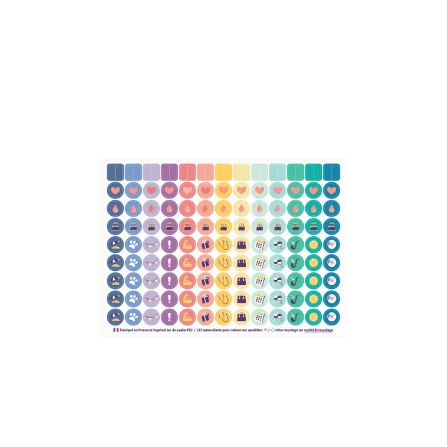 My365 stickers version poche agenda couleur