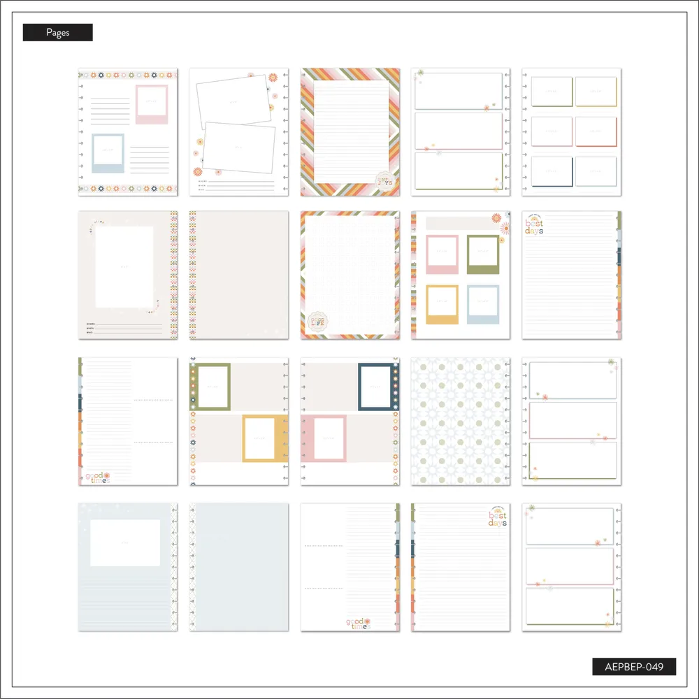 Happy Planner Simple Joys big extension album 4 mois 104 pièces