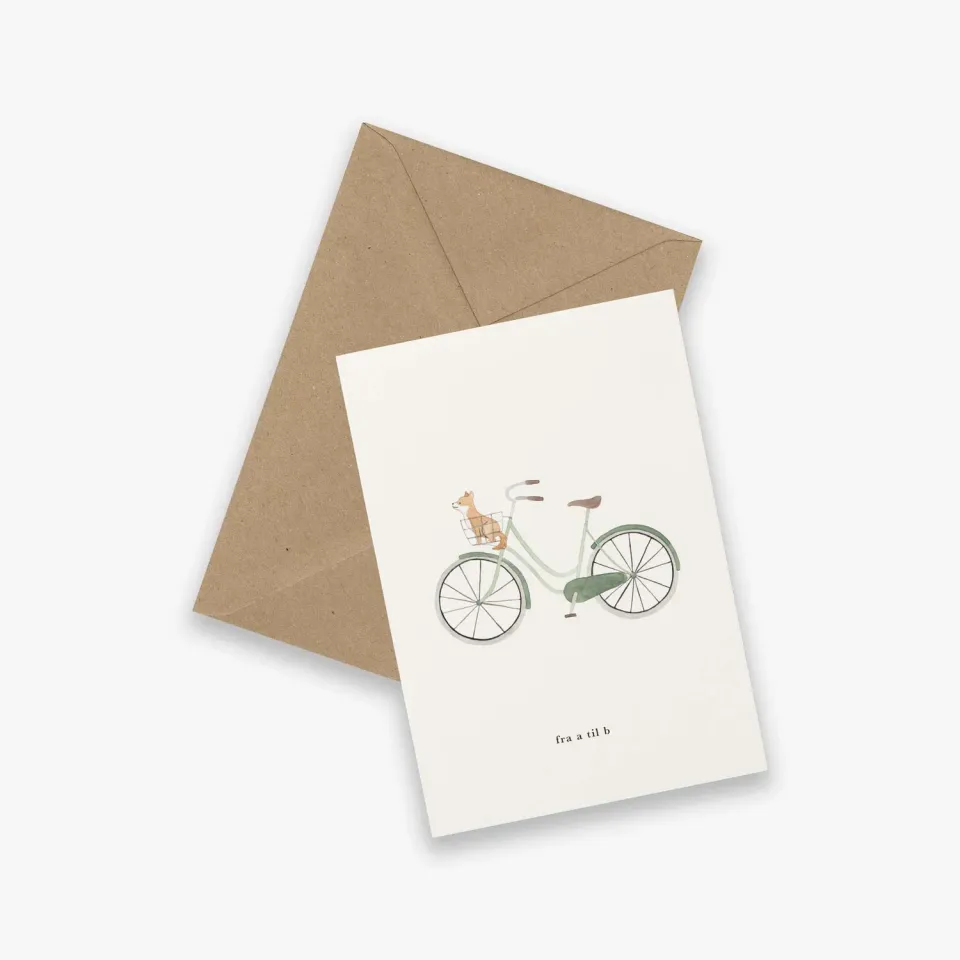 Kartotek Cykel carte de vœux avec enveloppe
