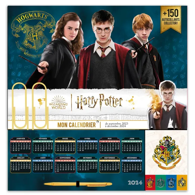 Frigobloc Harry Potter Mon calendrier organiseur 2023-2024 calendrier 16 mois