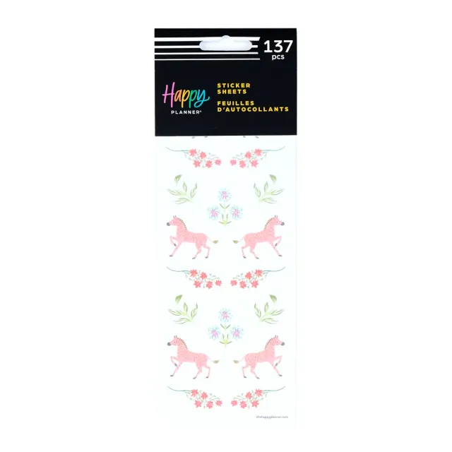 Happy Planner Lush Linens stickers 8 planches botanique