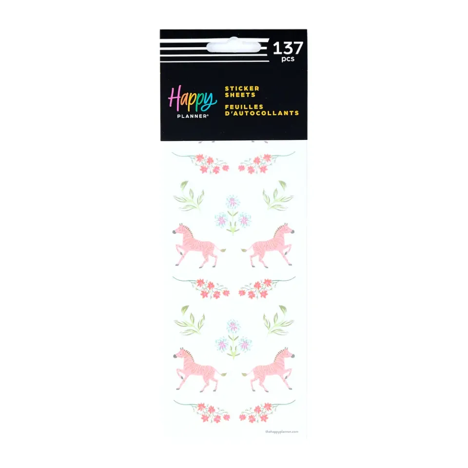 Happy Planner Lush Linens stickers 8 planches botanique