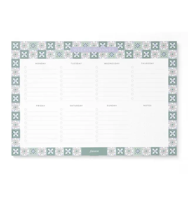 Filofax Mediterranean planner semainier magnétique 60 feuilles
