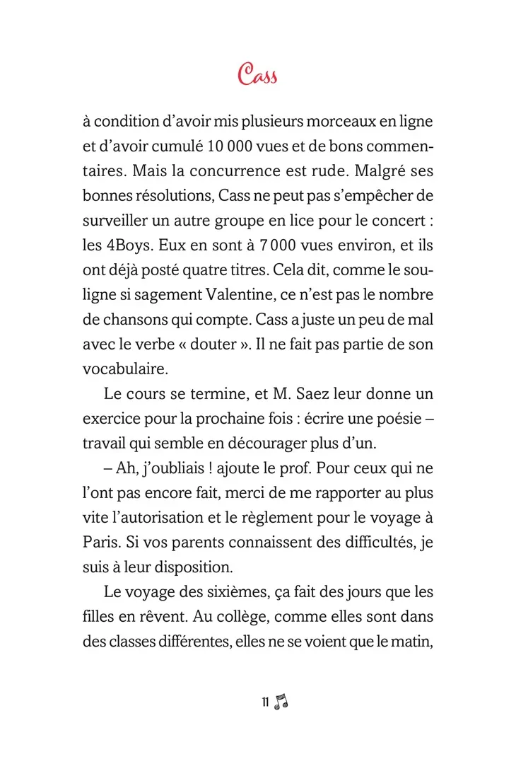 Frigobloc Coeur de Pop Trois filles à Paris Tome 3 roman 8-12 ans