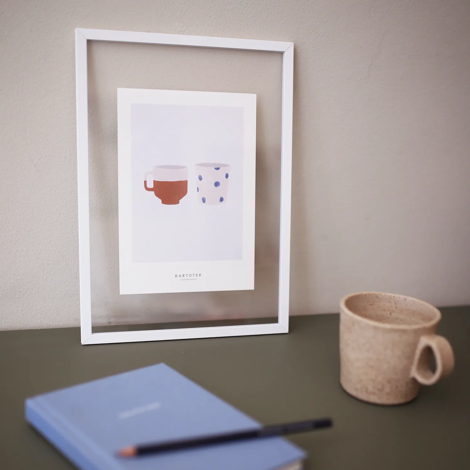 Kartotek Two Cups carte affiche A5 deux tasses