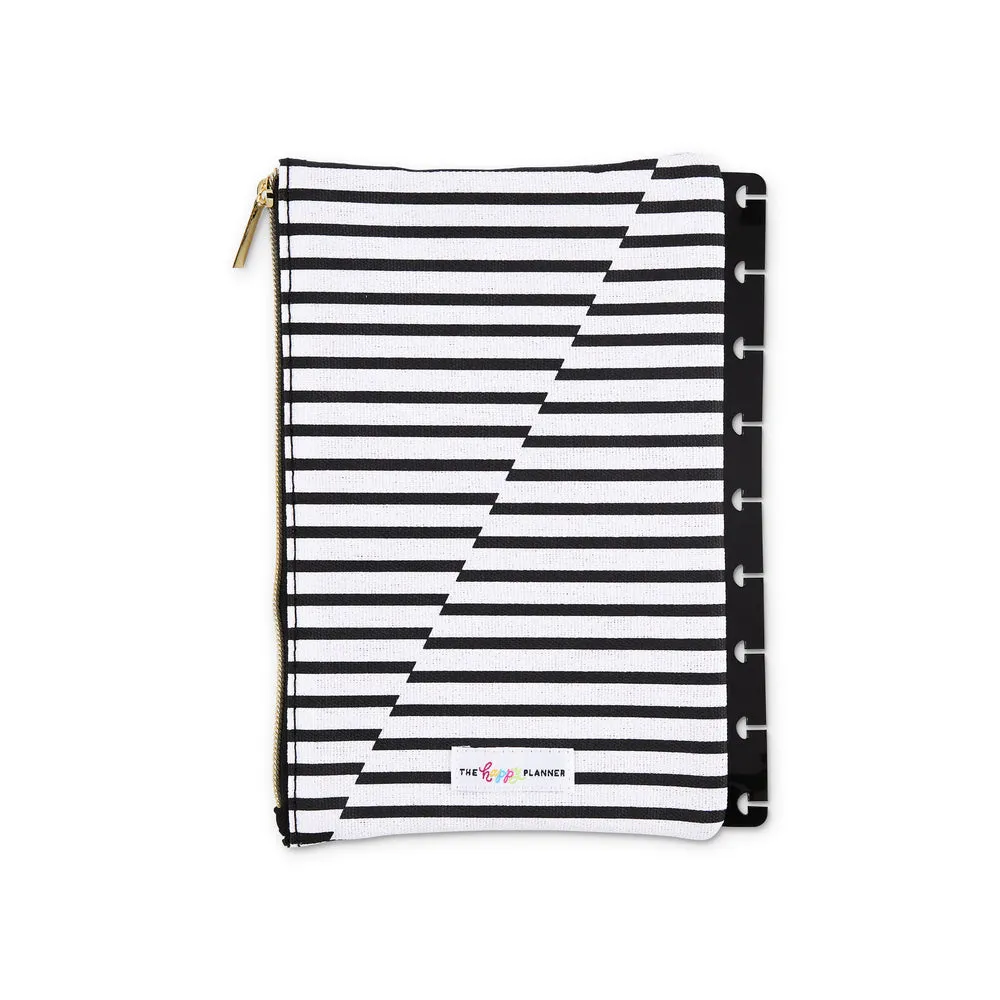 Happy Planner Abstract Shapes trousse stylos à anneaux Classic toile