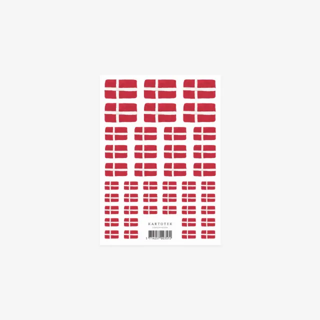Kartotek Danish Flags stickers drapeaux danois