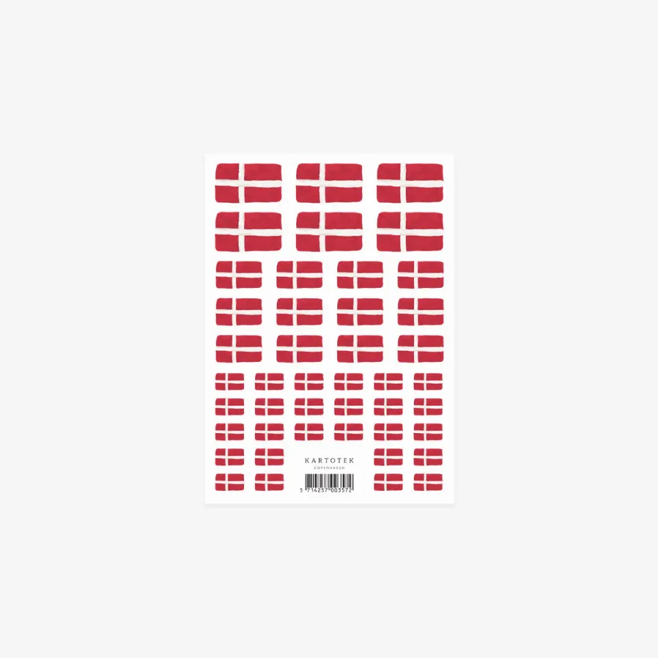 Kartotek Danish Flags stickers drapeaux danois