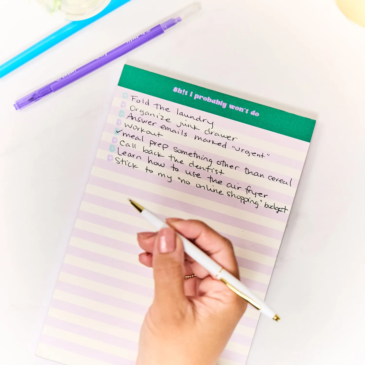 Happy Planner Current Mood bloc-notes ligné doré