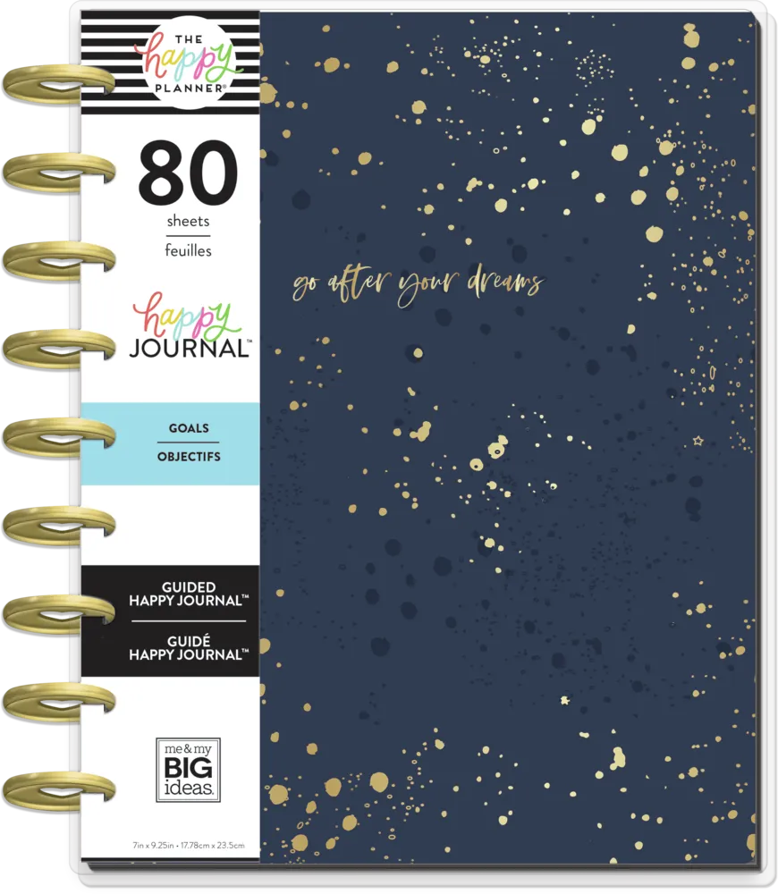 Happy Planner Go After Your Dreams journal guidé objectifs 80 pages