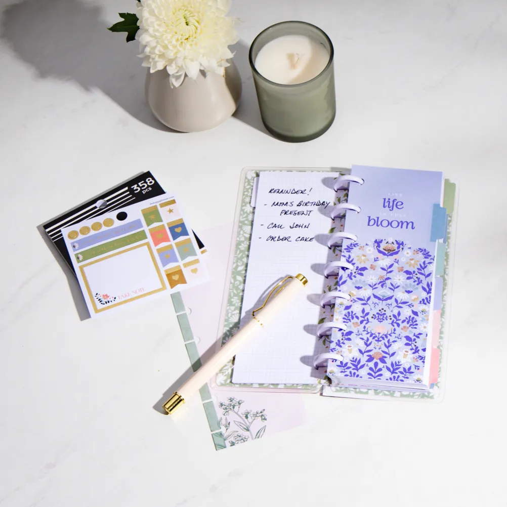 Happy Planner Botanical Blooms planner mini sans date floral