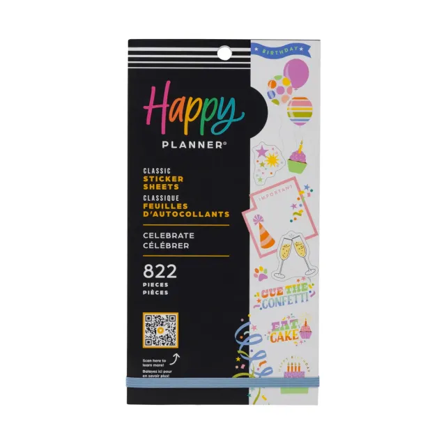 Happy Planner Celebrations autocollants 30 feuilles 822 fête