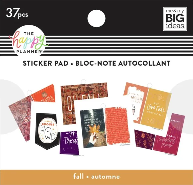 Happy Planner Fall mini stickers pad automne 20 pages