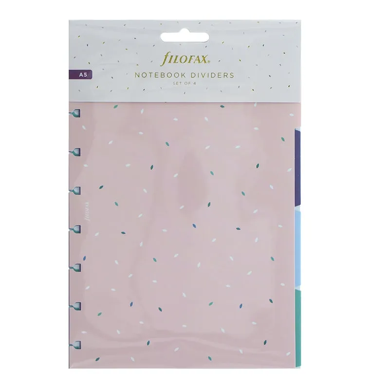 Filofax Garden intercalaires carnet A5 4 motifs fleuris
