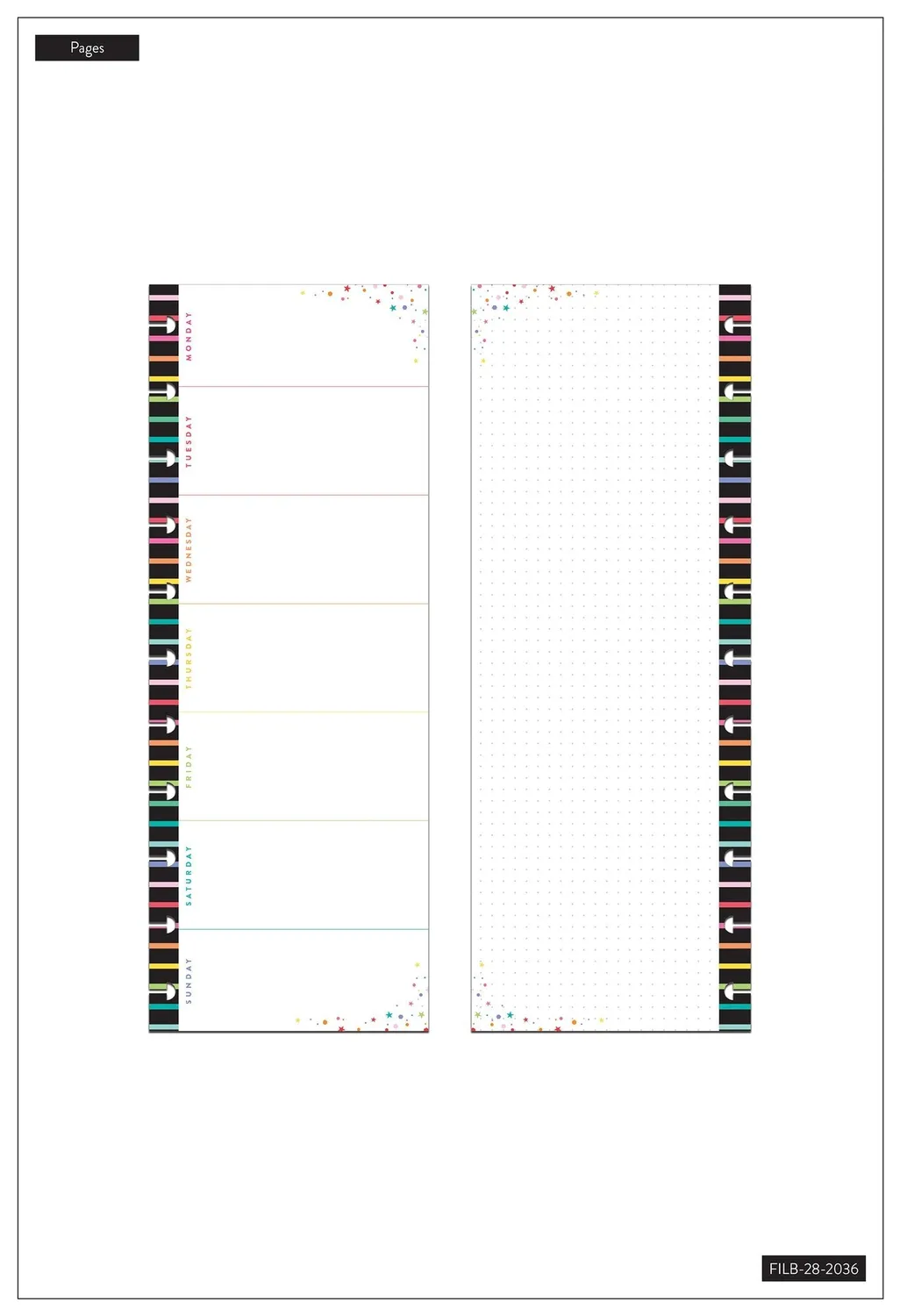 Happy Planner Big papier recharge rayée semaine 60 feuilles