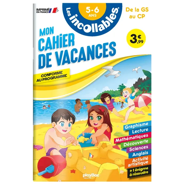 Les Incollables GS au CP cahier de vacances 2026 5-6 ans