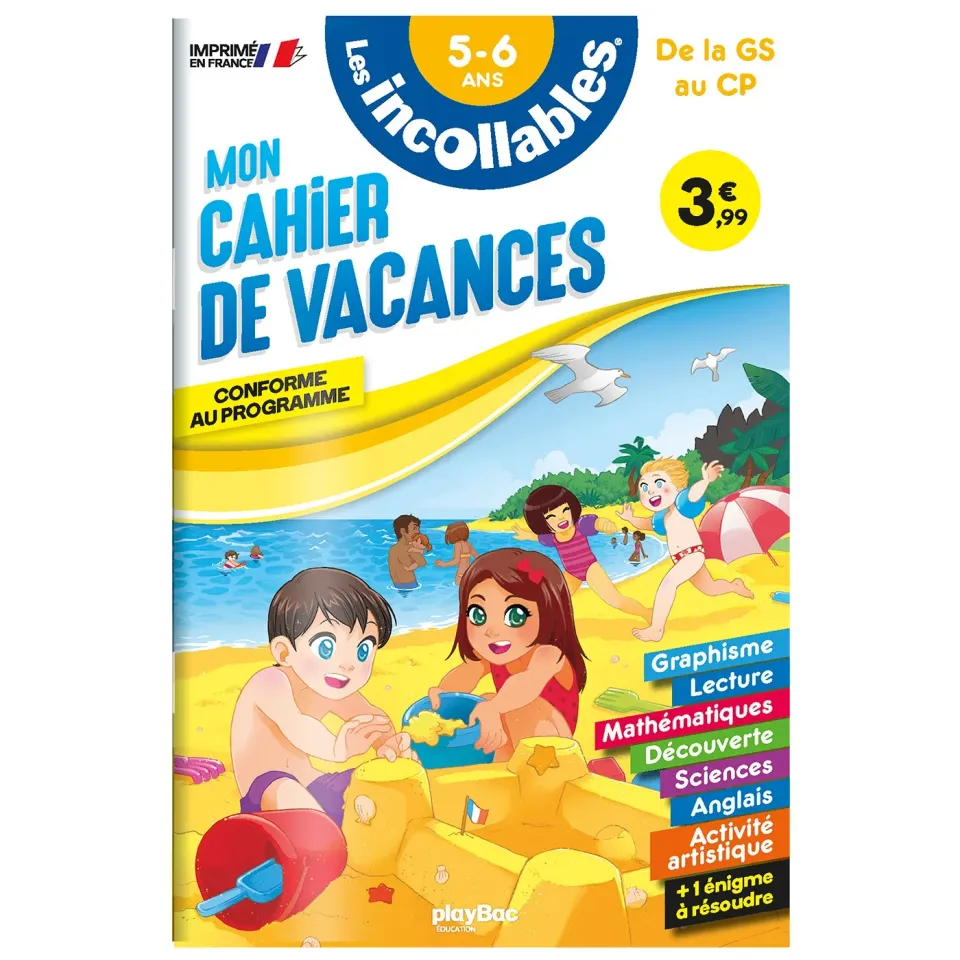 Les Incollables GS au CP cahier de vacances 2026 5-6 ans