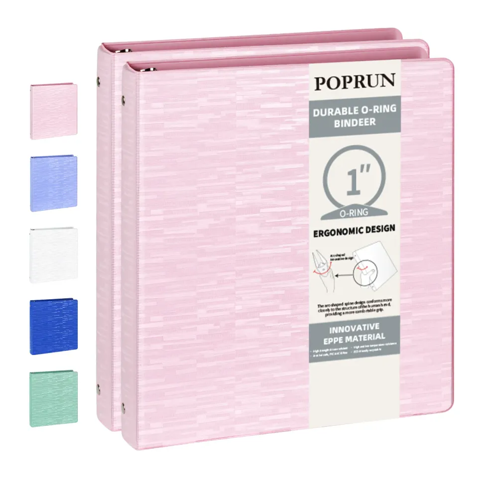 Poprun EP001MO10-P2 classeur anneaux 1 pouce lot 2 recyclable